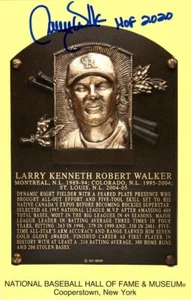 Larry Walker Signed Autographed Hall of Fame Postcard Inscribed HOF 2020 TRISTAR - Picture 1 of 1