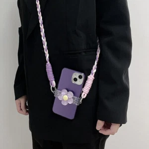 Anti-Lost Flower Back Clip Long Hanging Rope Phone Strap Chain Hanging Rope - Afbeelding 1 van 20