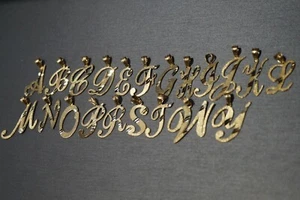 10K Massiv Gelbgold 1 Zoll Alphabet Diamant Schliff Anfangsschrift Charm Anhänger. - Bild 1 von 184