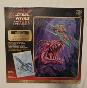 Star Wars Episode 1 - Unopened 2 sided 750 PC Puzzle - Gungan Sub Escape - Picture 1 of 3