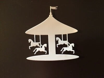 4 adornos troquelados de carrusel de caballos 6 piezas 2-5/8" x 2-1/2" elige el color Foto 1 de 4