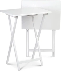 Lightweight Rectangle Solid Wood Construction Multifunctional Folding Table Tra - Picture 1 of 7