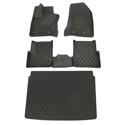 2015-2018 JEEP RENEGADE RUBBER SLUSH FLOOR MATS & REAR CARGO TRAY SET OEM MOPAR - Изображение 1 из 4