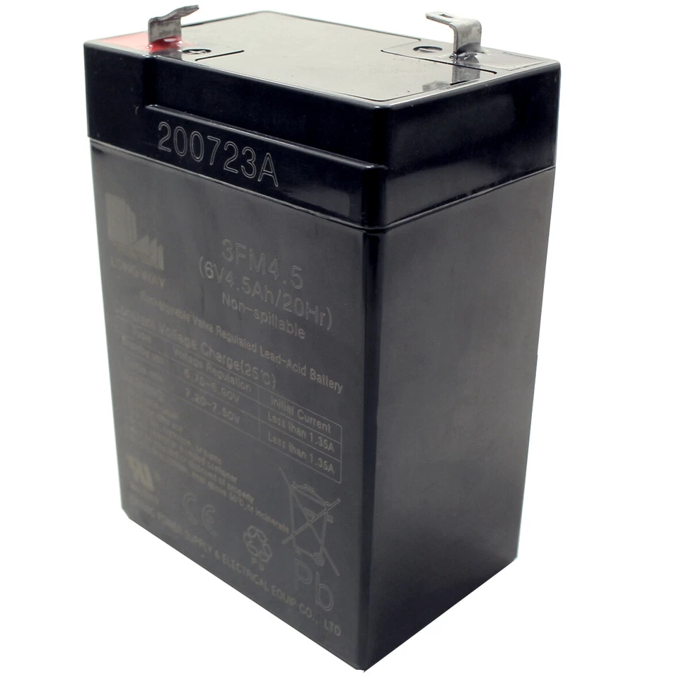 MIWEBA 6V 4,5Ah Batterie Akku Blei Gel 3FM 4 AH Volt Kinderauto E-Scooter Universal