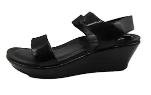DANSKO Antoinette Stretch Damensandalen mit Keilabsatz Lack schwarz EU 38 US 7,5-8 T131 - Bild 1 von 3