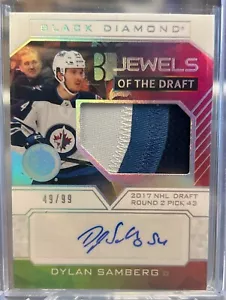 Dylan Samberg 2022-23 UD Black Diamond Jewels of the Draft Auto Patch /99 - Picture 1 of 2