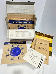 Rare Collectors Vinyl Record Set Complete Vintage Linguaphone 45's German - AF - Picture 1 of 15