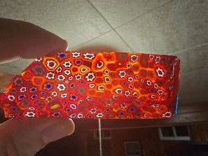 SELTENE atemberaubende "ROTE" Millefiori Platte für Kabbing/Sammeln, unglaubliche Blumen - Bild 1 von 9