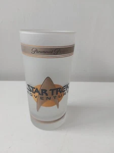 Star Trek Adventure Universal Studios Frosted Tumber Glass 1989 Rare - Picture 1 of 7