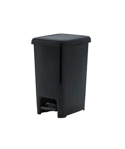 Superio Slim Step On Pedal Plastic Trash Can, Waste Bin - 26 Qt, Black - Picture 1 of 1