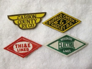 Vintage Railroad patch Lot Buffalo Greek Gauley Carbon County Wisconsin Electric - Picture 1 of 2