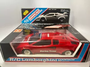 NEU Vintage Lamborghini Countach 5000 QV RC Auto Suncon Radio Controlled Shack rot - Bild 1 von 5
