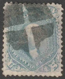 Scott #70b Usato F/VF Acciaio Blu 1861-62 Sughero Annullo 1847_01-52 - Foto 1 di 2