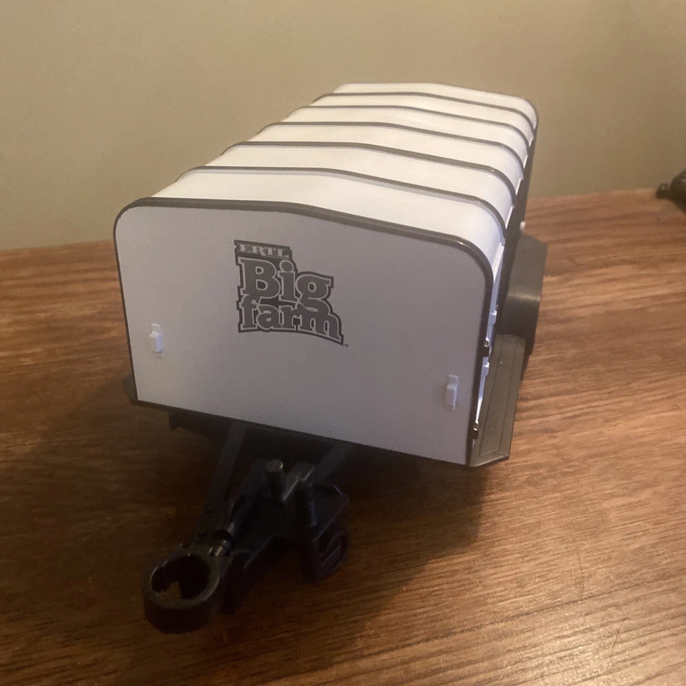 ERTL “Big Farm” White Black Trailer. 13x6x6 Wheels Work! Gates Work - Image 1 of 4