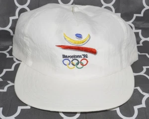 VINTAGE BARCELONA 1992 Summer Olympics Original White Hat - Picture 1 of 8