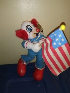 1999 Bozo der Clown amerikanische Flagge Plüsch 12 Zoll - Bild 1 von 5