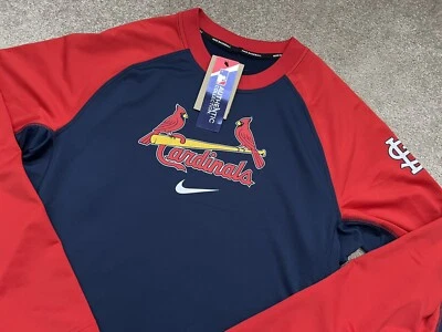 耐克 MLB 圣路易斯红雀队正品系列 Dri 卫衣男式 L 码 — 第 1/4 张图片