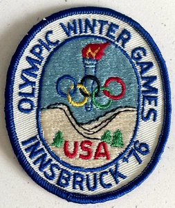 INNSBRUCK '76 Juegos Olímpicos de Invierno Bordado Souvenir Parche de Colección Esquí Austria - Imagen 1 de 2