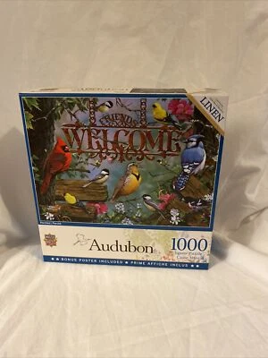 Audubon “Perched “ Birds 1000 Pc Linen Jigsaw Puzzle New&Sealed With Poster! - Image 1 of 2