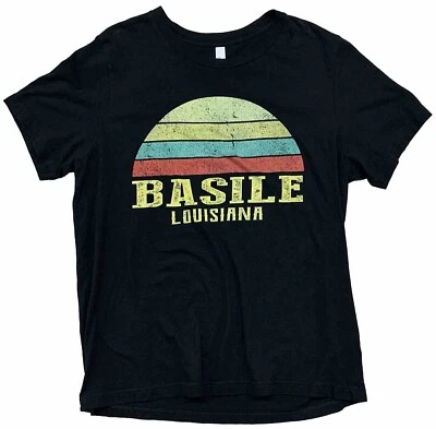 Женская футболка Basile Louisiana цветной закат размер большой черный 100% хлопок - Изображение 1 из 4