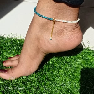 Ethiopian Opal Neon Appetite Beads Anklet Fire Opal Beaded Jewelry Gift For Her - Picture 1 of 6