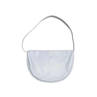 Zara 皮革半月斜挎包新月钱包限量版粉彩蓝色  — 第 1/4 张图片