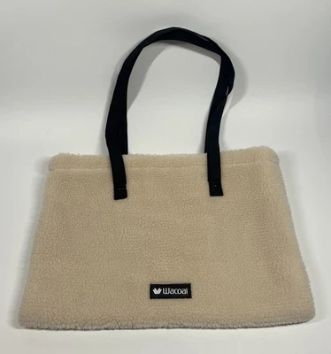 Bolso de Mano Wacoal Teddy Fuzzy - Crema con Asas Negras - Precio de Venta sugerido por el fabricante Foto 1 de 4