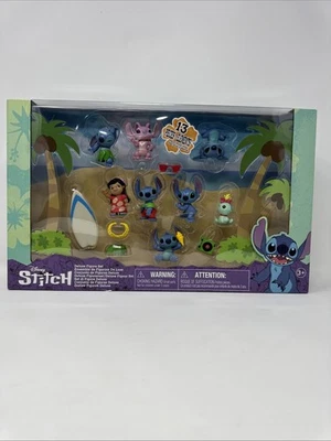 🆕 Juego de figuras de lujo Lilo & Stitch de Disney, juego de 13 piezas, juguetes para niños y niñas Foto 1 de 3
