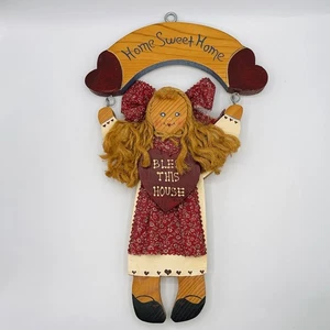 Bless This House Home Sweet Home Willkommensschild Volkskunst Tür Wand Mexiko Handarbeit - Bild 1 von 11