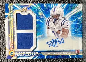 Parche de novato 2024 Topps Resurgence azul amplificado automático AU-AM Adonai Mitchell/99 - Imagen 1 de 2