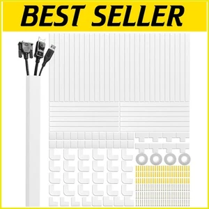 40 Pcs Cord Cover Raceway Kit - 628in Paintable Cable Hider for Modern Spaces - Afbeelding 1 van 10