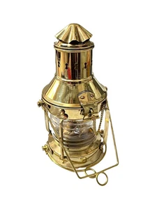 Vintage Marine Anchor 10" Oil Lamp Nautical Maritime Ship Lantern Boat Light - Picture 1 of 8