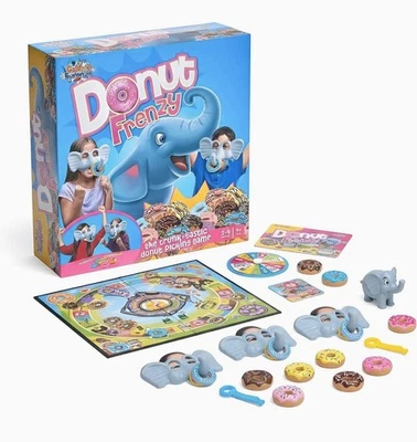 Donut Frenzy Game For Kids, Elephant Masks, Donut Picking Game 26.8 x 27 x 8.5cm - Image 1 of 3