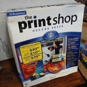 Vintage Broderbund The Print Shop Deluxe Version 20 SEALED PC Software Clip Art - Picture 1 of 14