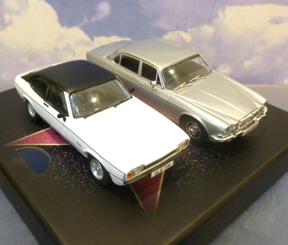 CORGI 1/43 MK2 FORD CAPRI 2.0S WHITE & JAGUAR XJ6 SERIES 2 SILVER MINDER CC91992 - Image 1 of 4