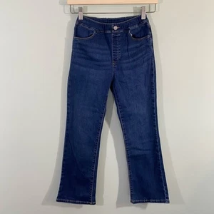 Uniqlo Girl's Blue Pull On Flared Jeans Size 11-12  - Picture 1 of 5