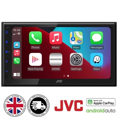 JVC KW-M593BT Car Stereo Apple CarPlay, Android Auto, Bluetooth, USB Mirroring - Image 1 of 4