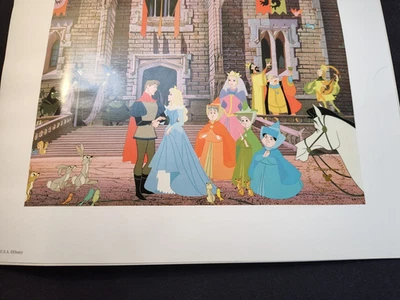 Vintage Disney Store Exclusive Sleeping Beauty Commemorative Lithograph 11"x14" - Image 1 of 3
