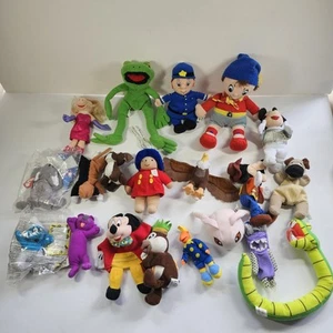Vintage McDonalds Plush Happy Meal Toys Bundle Noddy Paddington Digimon Muppets - Picture 1 of 17