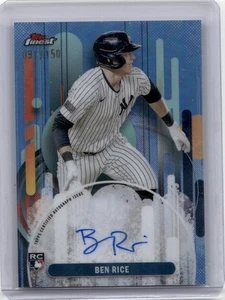 2025 Finest Autographs Sky Blue Refractors #FABR Ben Rice RC Auto /150 - Picture 1 of 2