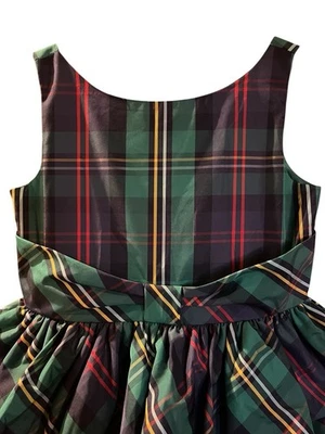 Janie & Jack Tartan Plaid Sleeveless Dress Holiday Christmas Size 7 - Image 1 of 4