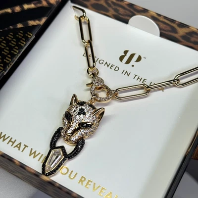 Collar Bomb Party UNTAMED JAGUAR "Rugido Silencioso" Ónix Negro sobre Dorado Foto 1 de 4