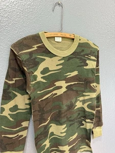 Camicia termica manica lunga vintage Indera giovanile mimetica taglia large - Foto 1 di 4