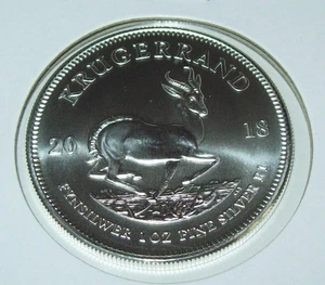 2018 South Africa Krugerrand 1 troy oz. .999 Fine Silver Rand Coin Springbok BU - Picture 1 of 2