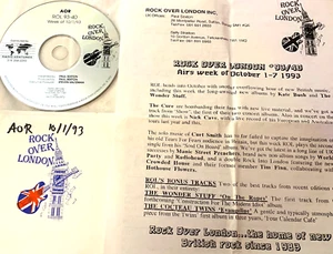 10/1/93 ROCK OVER LONDON THE CURE 'LET'S GO TO BED' (LIVE), NICK CAVE (LIVE), U2 - Foto 1 di 2