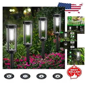 Durable Solar Landscape Lights - Elegant 8 Piece Outdoor Lighting for Pathways - Picture 1 of 9