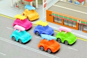 Vintage Japanese Iwako Puzzle Erasers VW Beetle 6pcs/set #38126 - Picture 1 of 3
