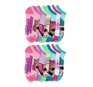 LOL Surprise Girl’s Large Shoe Size 4-10 No Show Socks 12 Pair NEW - Picture 1 of 5