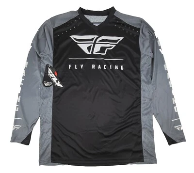 Fly Racing Men's Radium Mountain Bike Jersey Size Medium Black/Grey MTB BMX - Image 1 of 2
