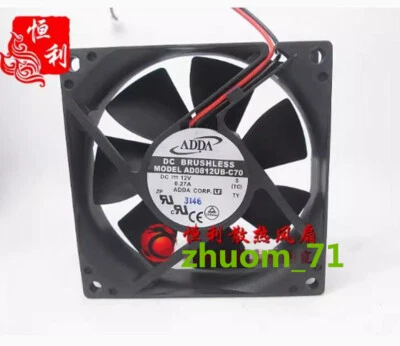 1PC ADDA 8020AD0812UB-C70 DC12V 8CM Ball bearing cooling fan - Image 1 of 2